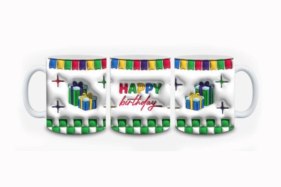 3D Inflated Birthday Mug Wrap