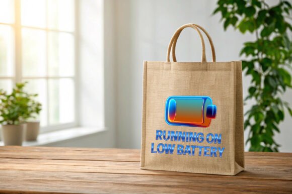 3D Render of Running on Low Battery