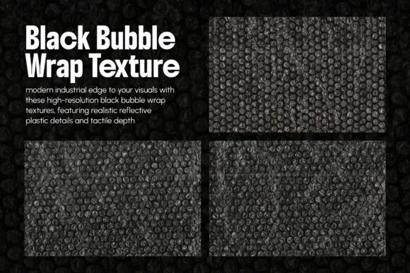Black Bubble Wrap Texture: Industrial Edge