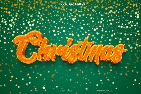 Christmas Gold Glitter Text Effect Guide