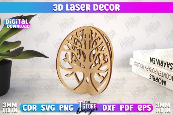 Crafting Nature Indoors: A Guide to 3D Laser Décor Tree Shape Home Decor