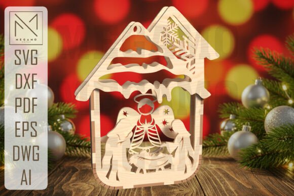 Crafting Sacred Memories: The Art of the Holy Family Angel Ornament SVG