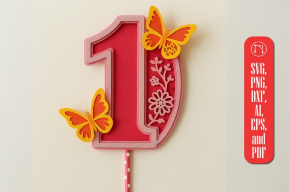Crafting the Perfect First Birthday: A Guide to the 3D Butterfly Number 1 Topper SVG