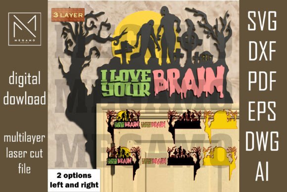 Crafting the Perfect Spooky Atmosphere with the Zombie SVG I Love Your Brain Sign