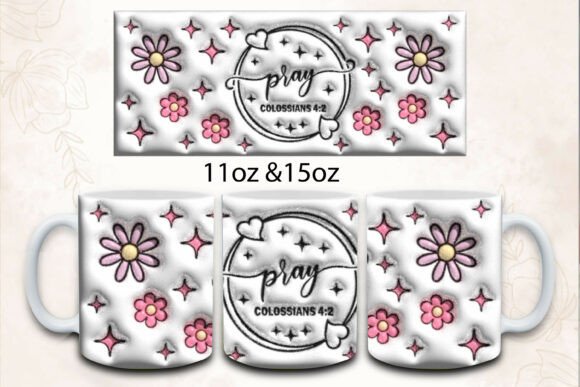 Elevating Faith-Based Merchandise with 3D Inflated Christian PNG Mug Design
