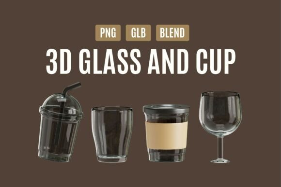Elevating Visual Storytelling with the Realistic 3D Drink Cup and Jar Set 05