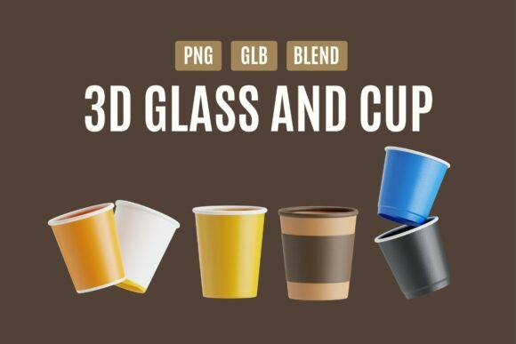 Elevating Visuals with the Realistic 3D Drink Cup and Jar Set 01
