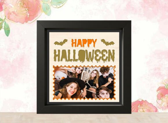 Happy Halloween Picture Frame Layered