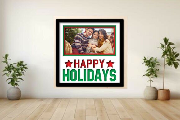 Happy Holidays Photo Frame Shadow