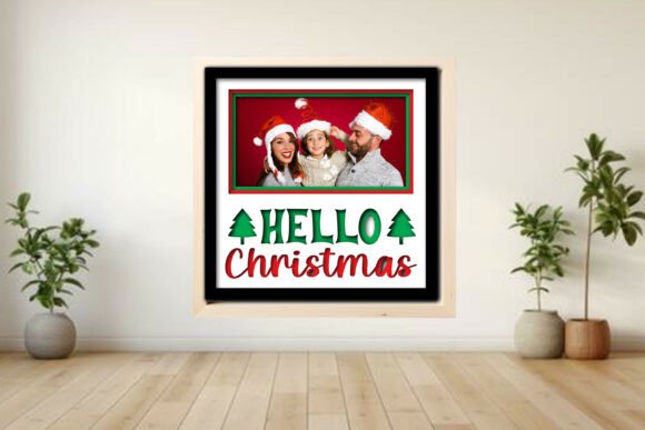 Hello Christmas Photo Frame Shadow: Elevating Holiday Memories with Layered Laser Design