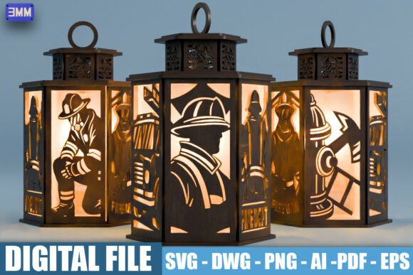 Honoring Bravery: Crafting a 3D Firefighter Memorial Lantern with Laser Precision