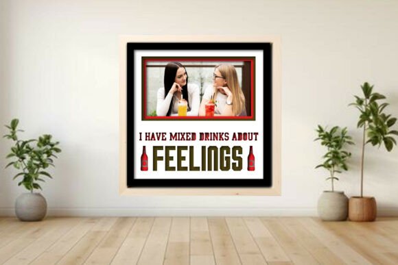 I Have Mixed Drinks - Photo Frame Shadow: Crafting a Festive 3D Memory Display