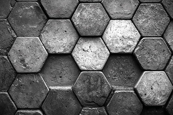 Mastering Rough Concrete Hexagon Tile Texture Back