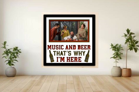 Music and Beer Photo Frame Shadow
