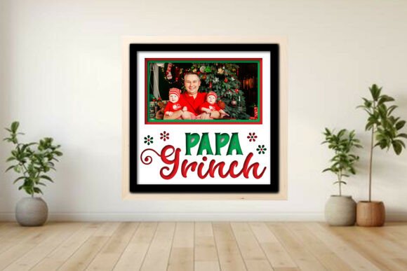 Papa Grinch Photo Frame Shadow Box