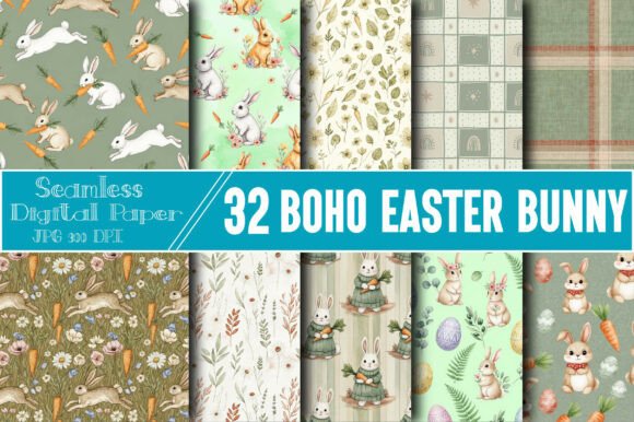 Revitalizing Creative Workflows with Boho Easter Bunny Digital Paper