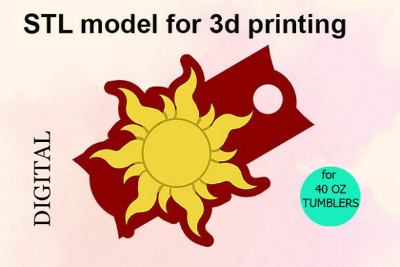 Sun Stl File for 40 OZ Tumbler: Elevating Hydration with Custom 3D Printed Accessories