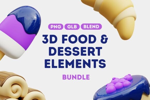 Sweetening Digital Experiences: The Strategic Value of 3D Food Dessert Icons in Modern Design