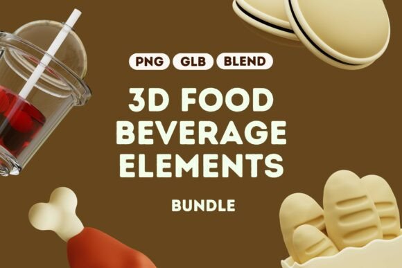 Transforming Digital Design with the Colorful 3D Food Beverage Pack
