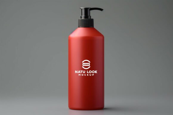 Unveiling the Red Bottle Logo Mockup: A Premium Design Asset for Beauty Brands