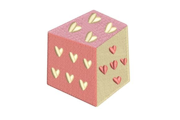 Valentine Dice Embroidery Design: A Playful Twist on Romantic Crafts