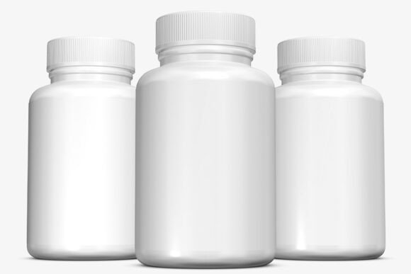 Vitamin Bottle 3D Model Renders